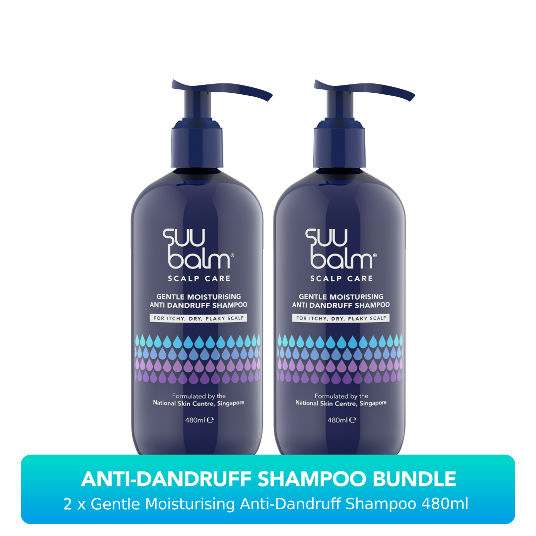 Suu Balm Gentle Moisturising Anti Dandruff Shampoo Value Bundle 2 x 480ml
