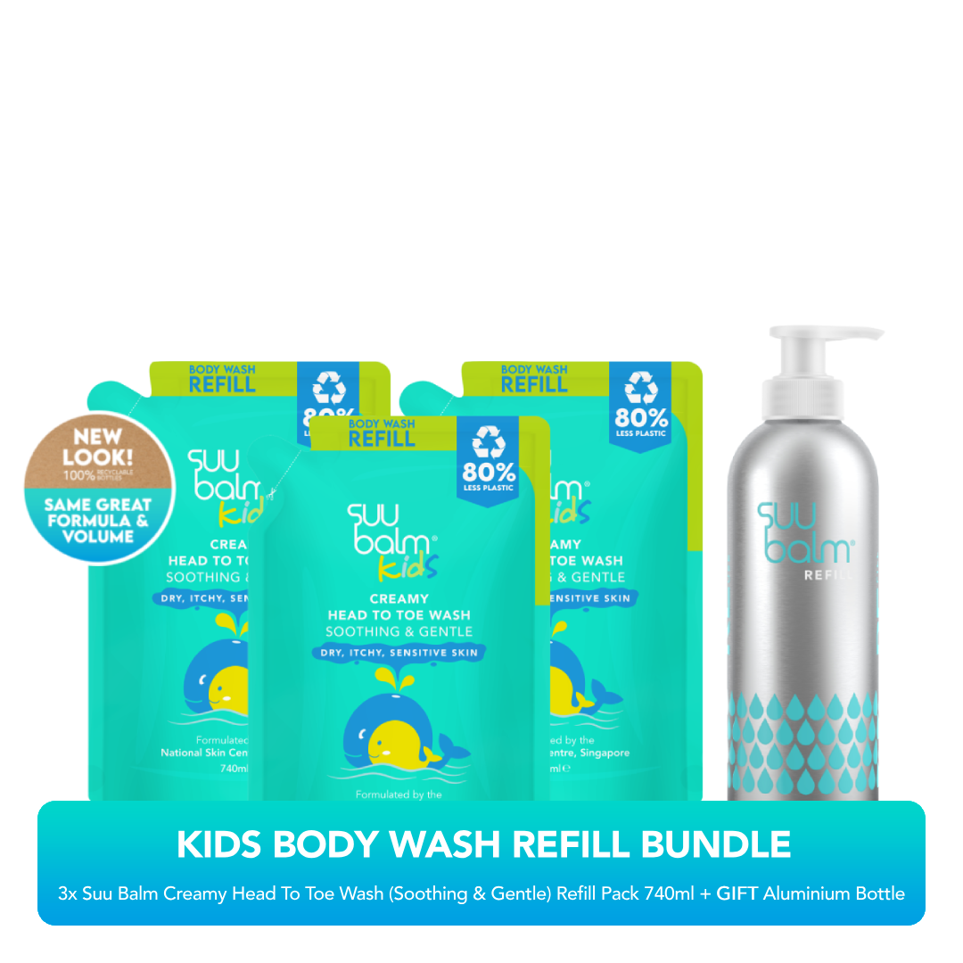 Suu Balm® Kids Head-to-Toe Wash Refill Pack Bundle (3 x 740ml)