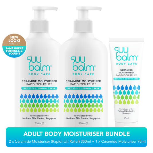 Suu Balm Ceramide Moisturiser (Rapid Itch Relief) Bundle