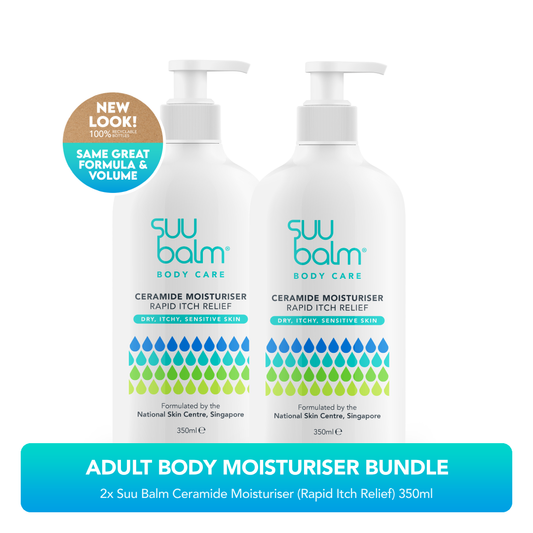 Suu Balm Ceramide Moisturiser (Rapid Itch Relief) Value Bundle
