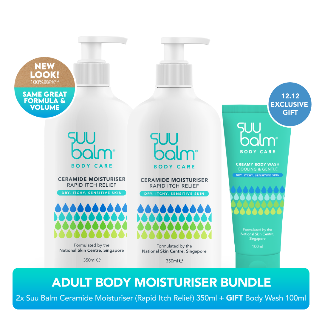 Suu Balm Ceramide Moisturiser (Rapid Itch Relief) Value Bundle