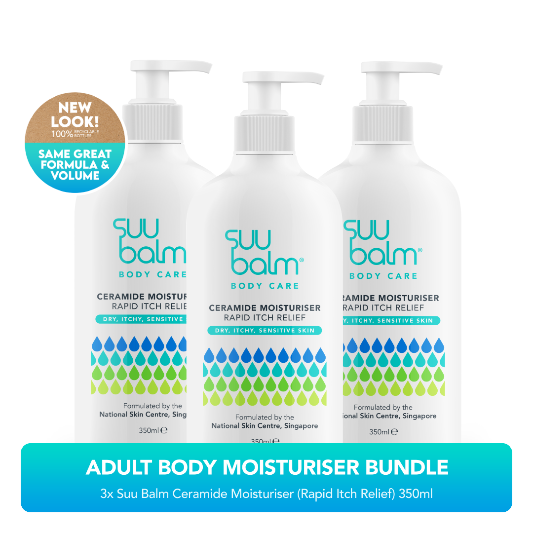 Suu Balm Ceramide Moisturiser (Rapid Itch Relief) Value Bundle