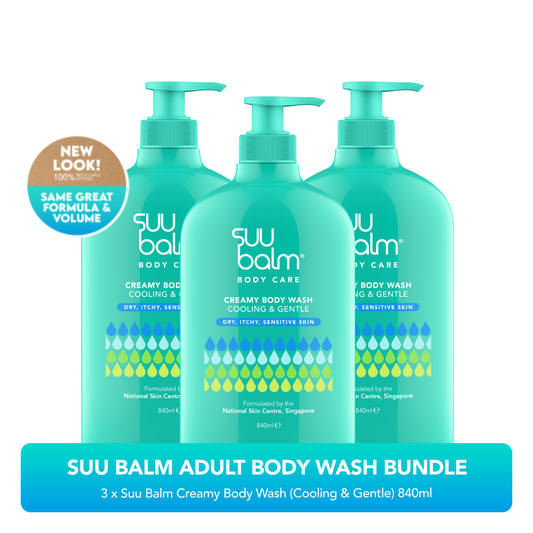 Suu Balm Creamy Body Wash (Cooling & Gentle) Value Bundle 3 x 840ml