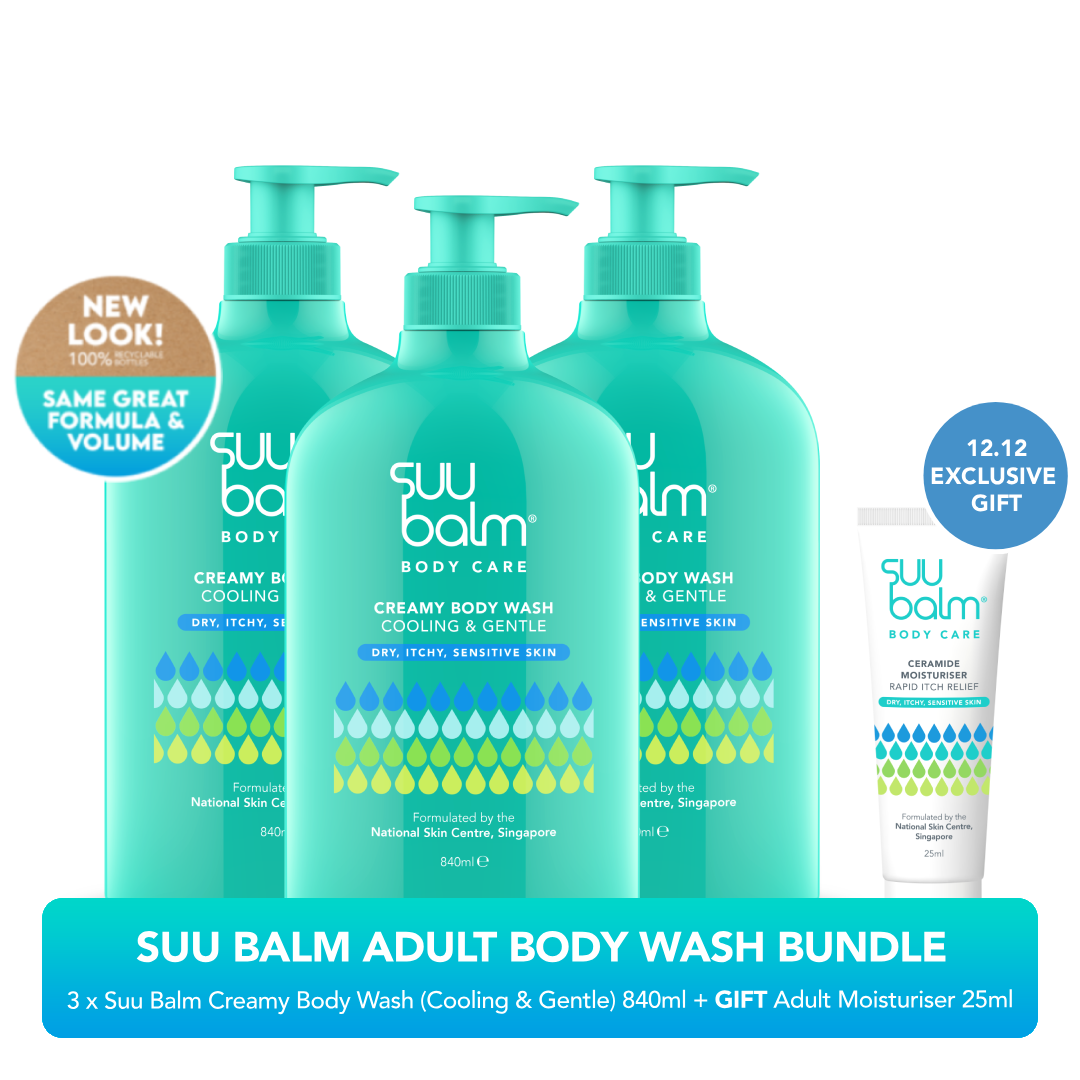 Suu Balm Creamy Body Wash (Cooling & Gentle) Value Bundle 3 x 840ml