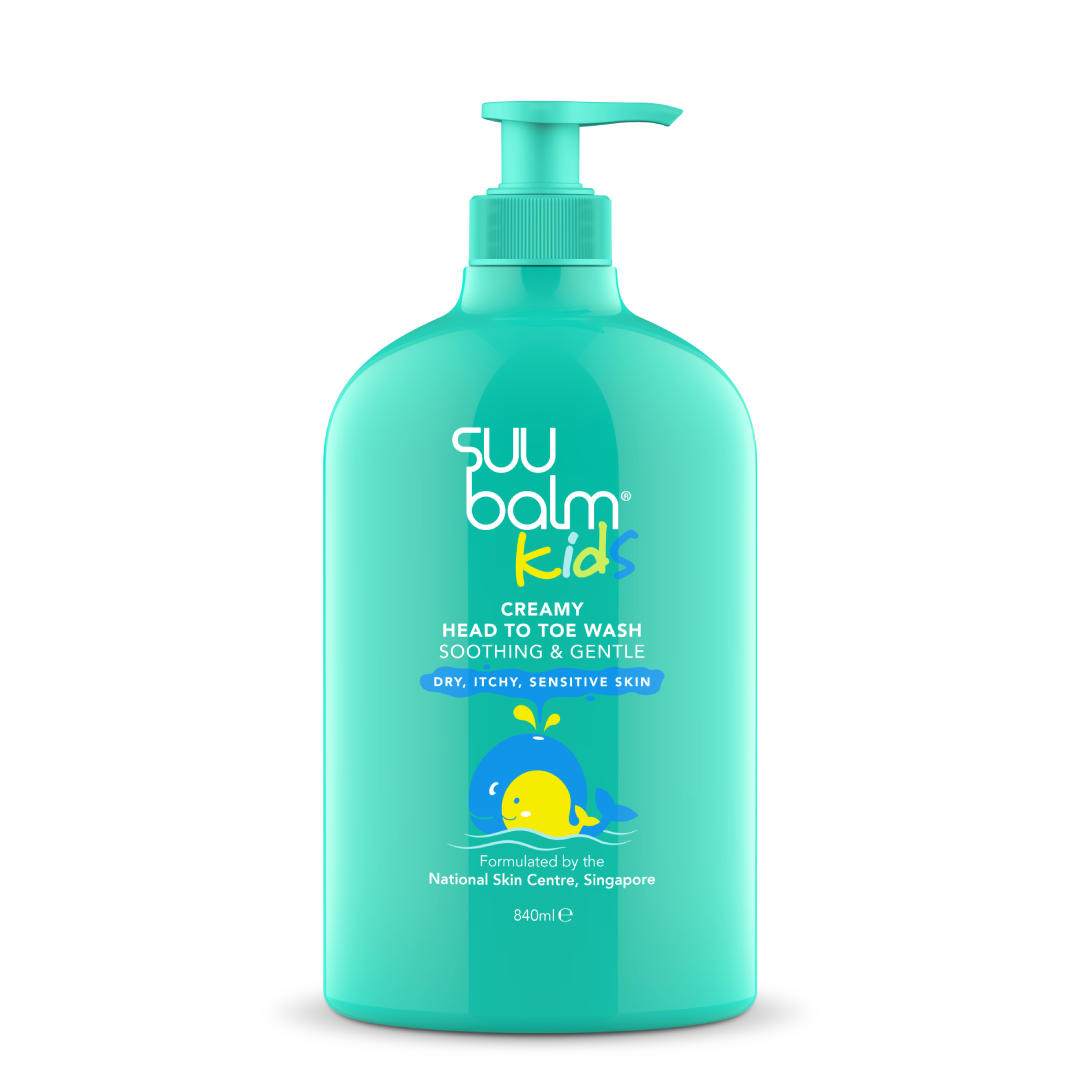 Suu Balm Kids Creamy Head To Toe Wash (Soothing & Gentle) 840ml