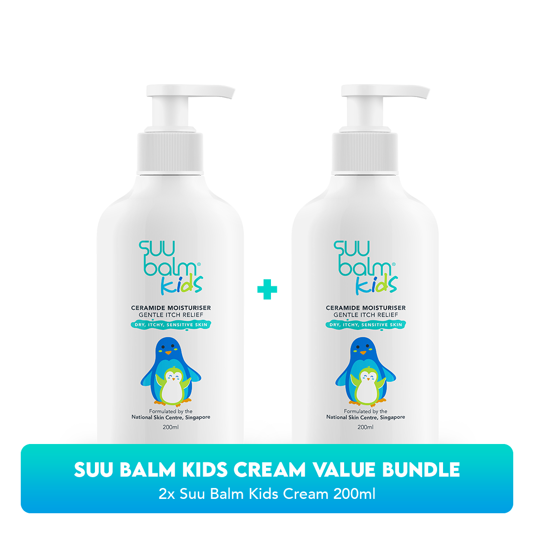 Suu Balm Kids Dual Rapid Itch Relieving & Restoring Ceramide Moisturiser Value Bundle (2 x 200ml)