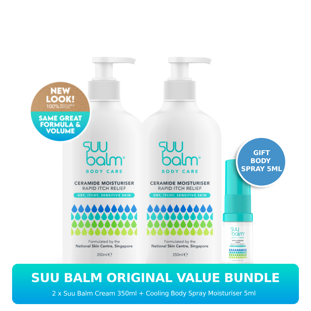 Suu Balm Ceramide Moisturiser (Rapid Itch Relief) Value Bundle