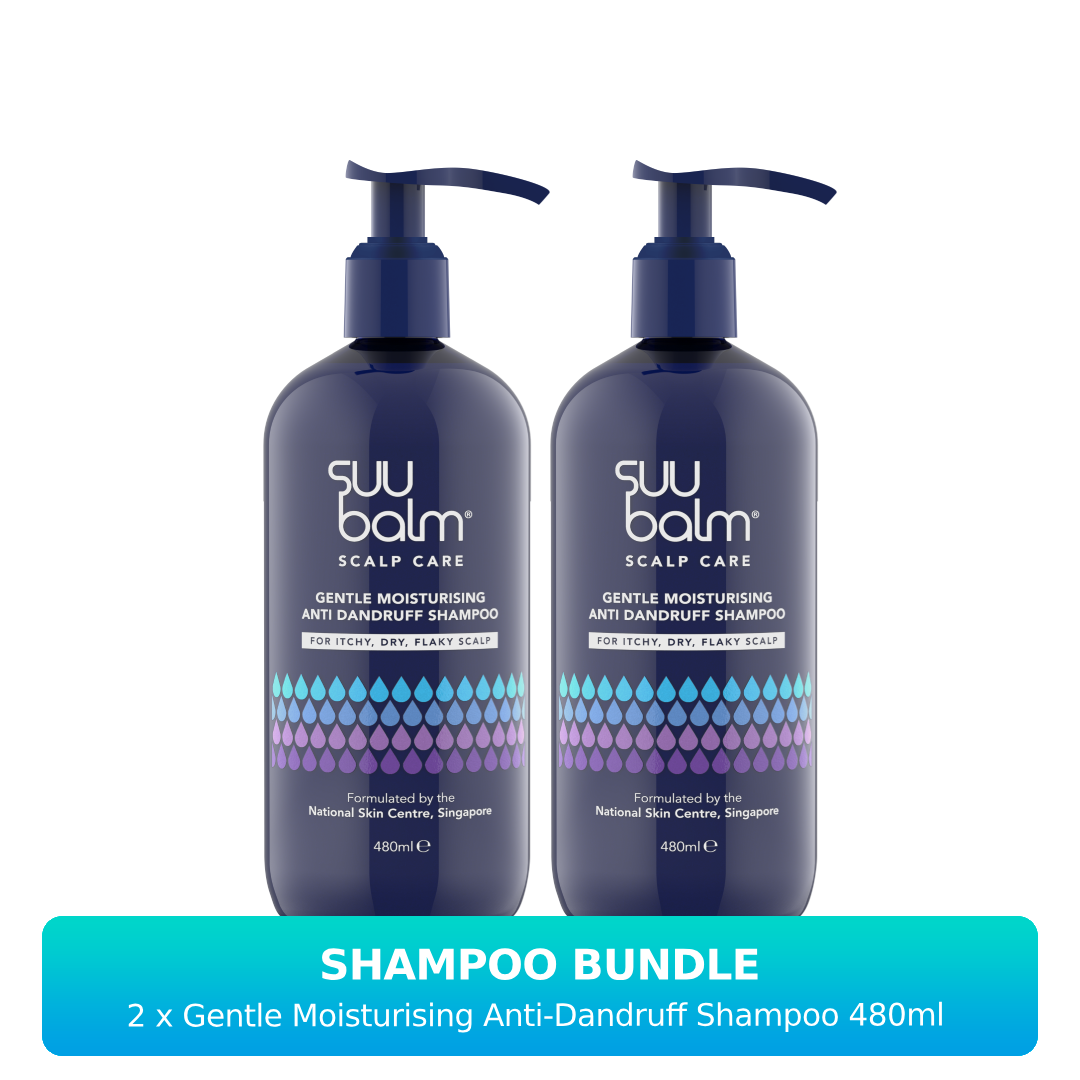 Suu Balm® Gentle Moisturising Anti Dandruff Shampoo Value Bundle (2 x 480ml)