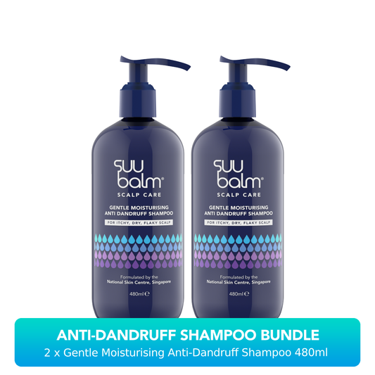 Suu Balm Gentle Moisturising Anti Dandruff Shampoo Value Bundle (2 x 480ml)