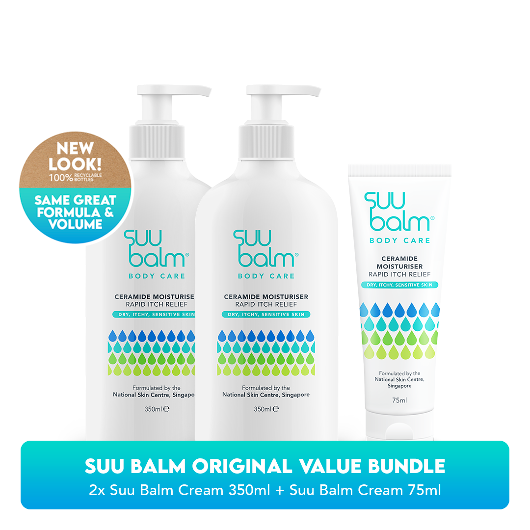 Suu Balm Body Care Ceramide Moisturiser Rapid Itch Relief Value Bundle