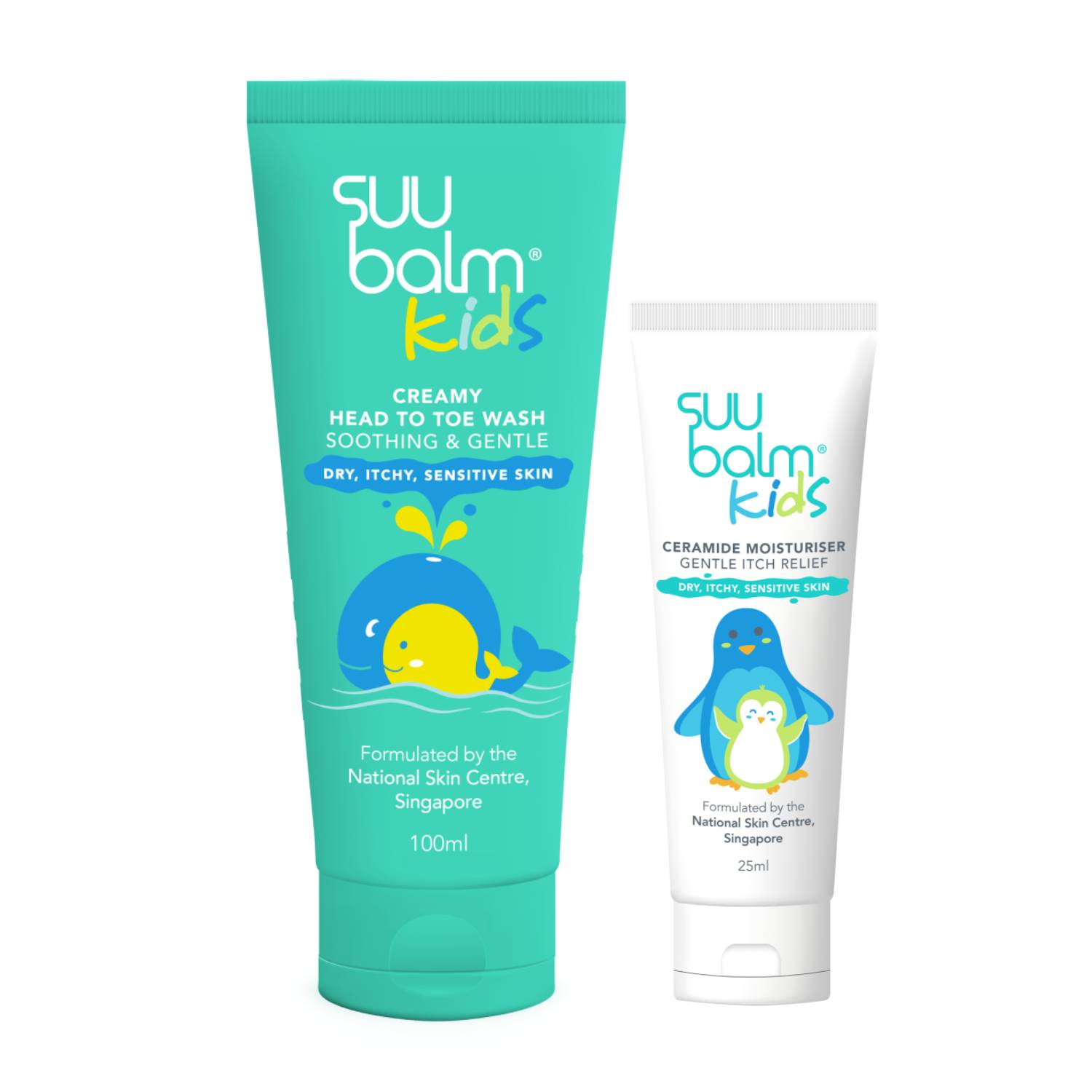 Suu Balm Kids Travel Kit (Body Wash 100ml + Moisturising Cream 25ml)