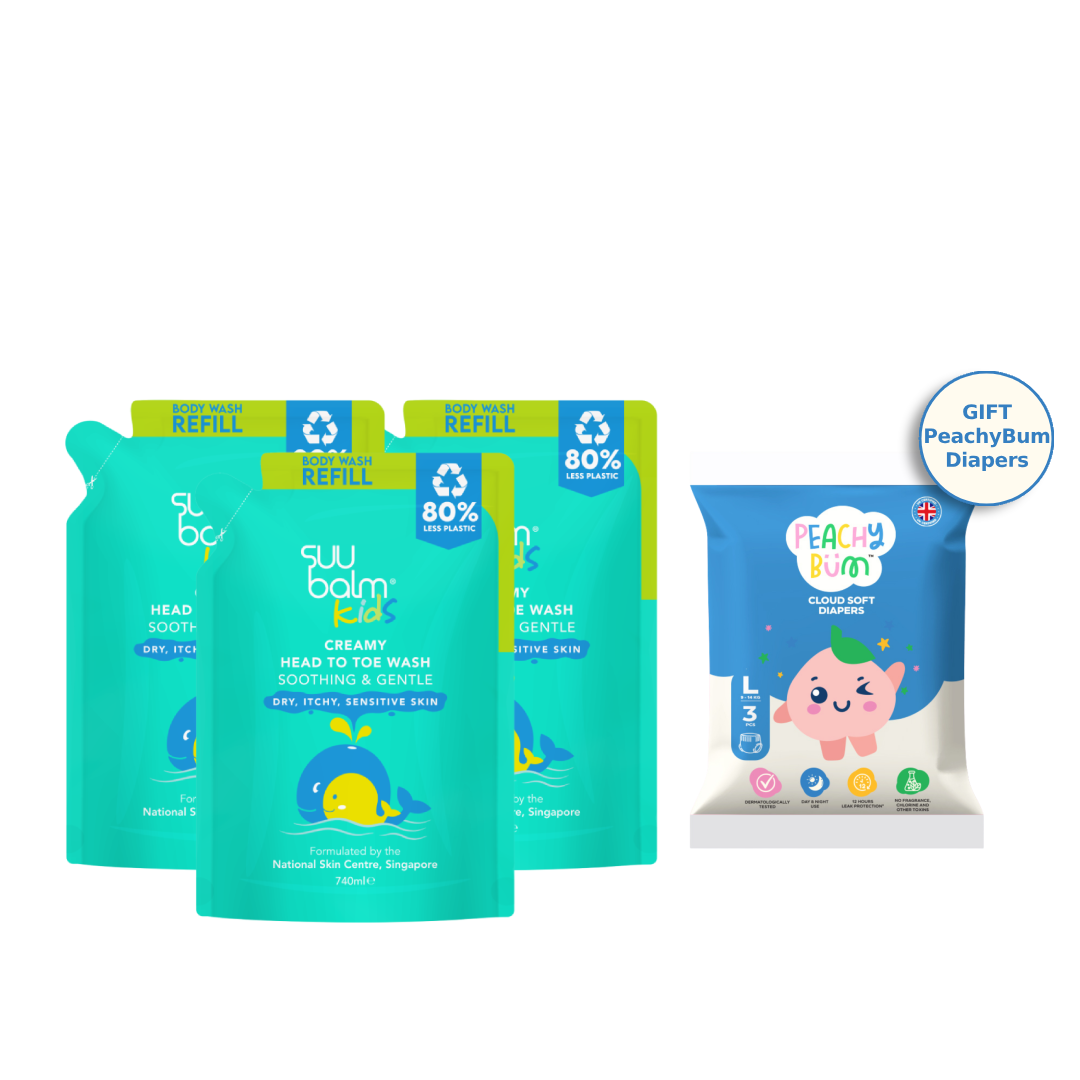 Kids Creamy Head To Toe Wash (Soothing & Gentle) Bundle