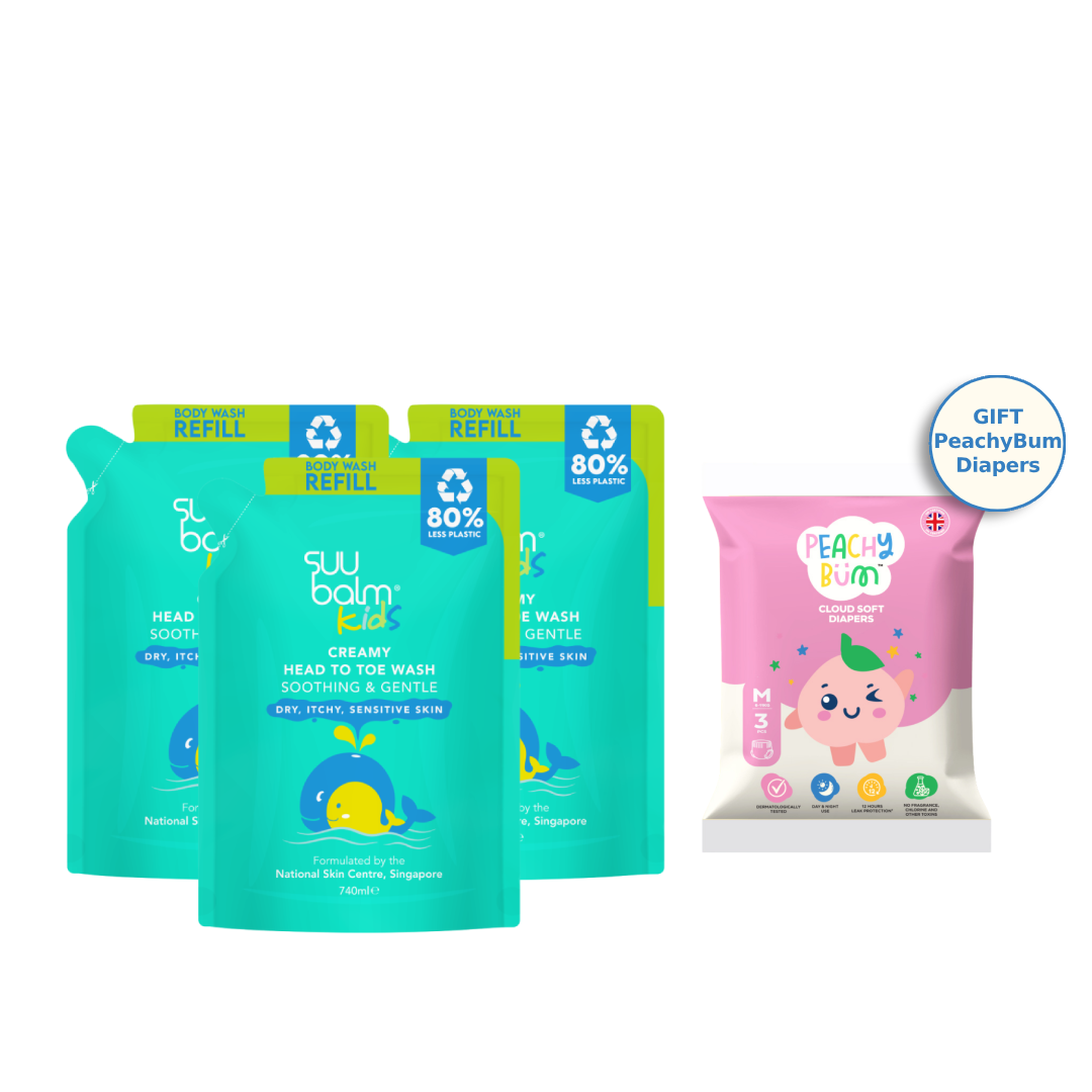 Kids Creamy Head To Toe Wash (Soothing & Gentle) Bundle