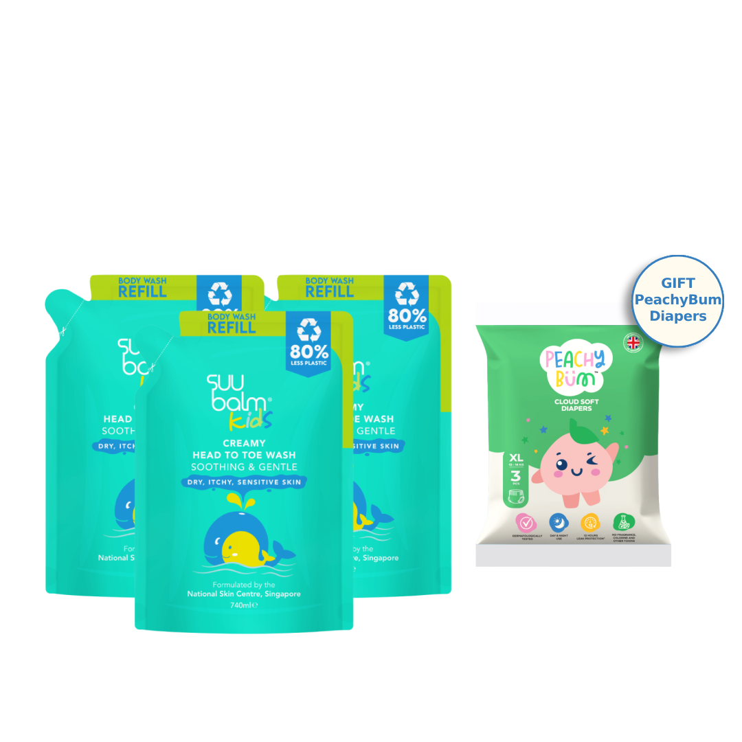 Kids Creamy Head To Toe Wash (Soothing & Gentle) Bundle
