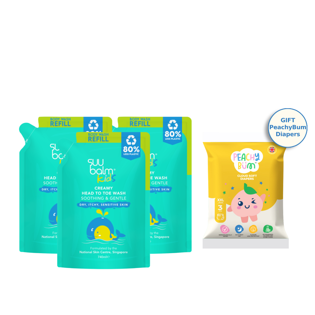 Kids Creamy Head To Toe Wash (Soothing & Gentle) Bundle