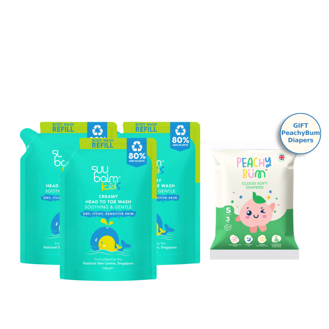 Kids Creamy Head To Toe Wash (Soothing & Gentle) Bundle