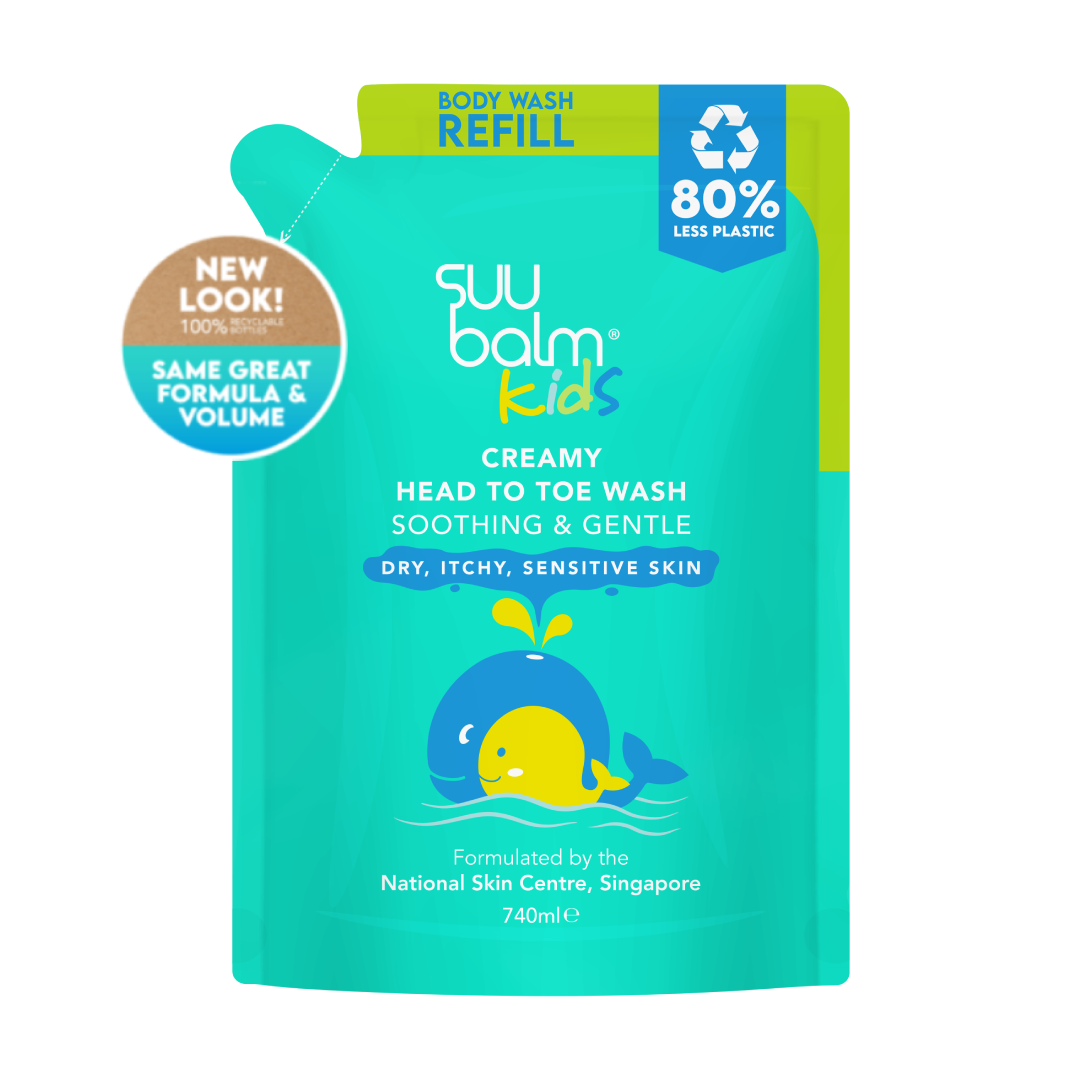 Suu Balm Kids Creamy Head To Toe Wash (Soothing & Gentle)