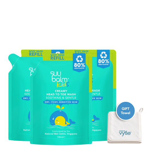Kids Creamy Head To Toe Wash (Soothing & Gentle) Refill Bundle
