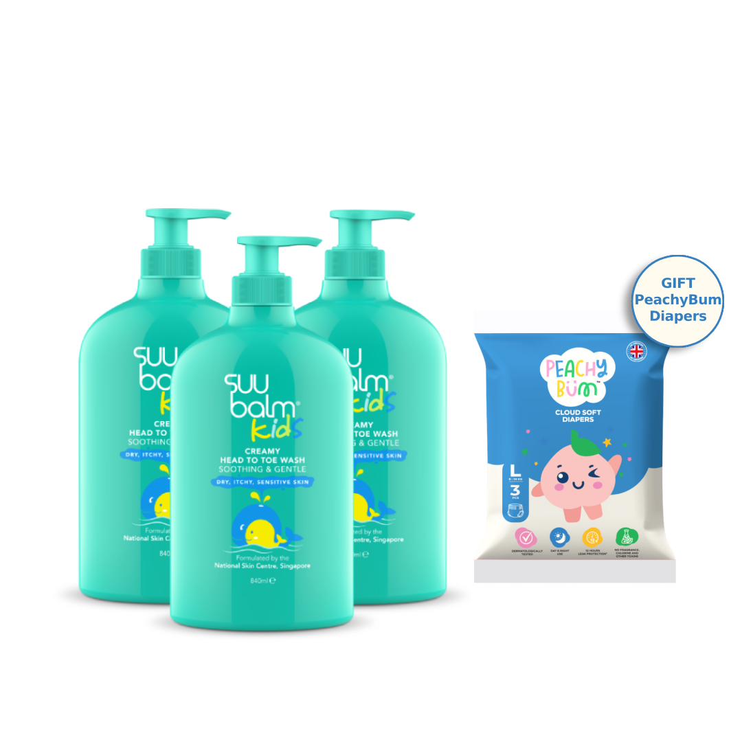 Kids Creamy Head To Toe Wash (Soothing & Gentle) Bundle