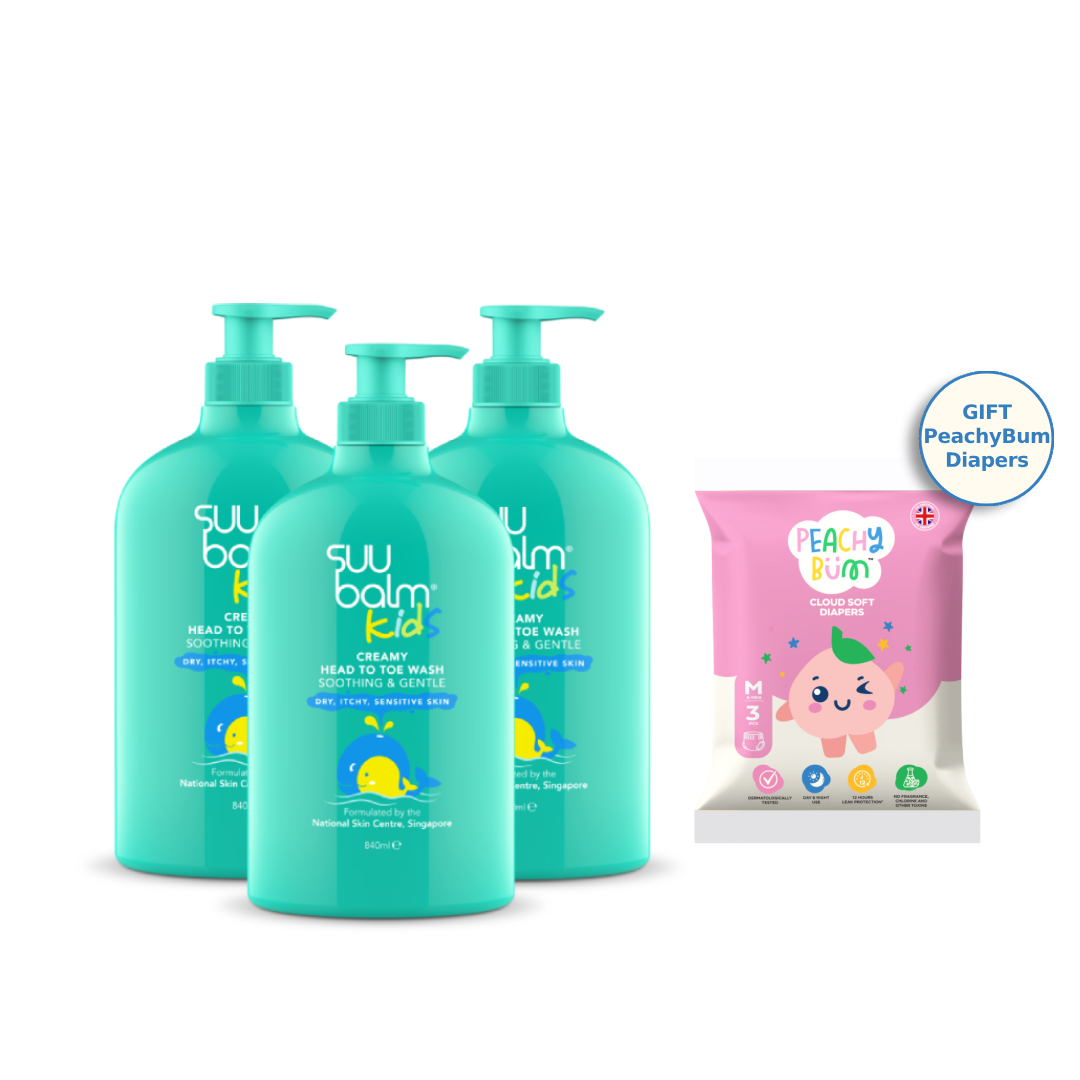 Kids Creamy Head To Toe Wash (Soothing & Gentle) Bundle