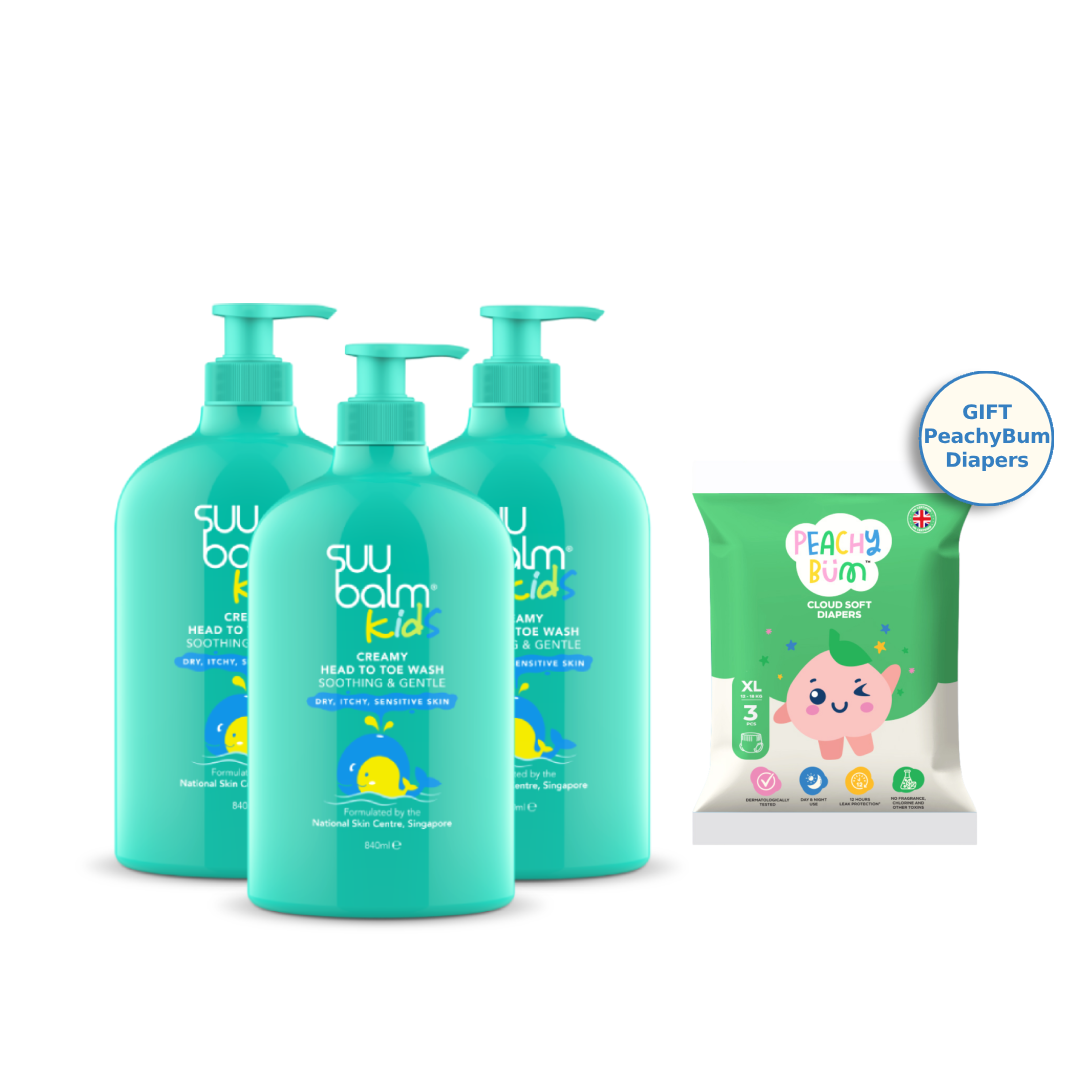 Kids Creamy Head To Toe Wash (Soothing & Gentle) Bundle