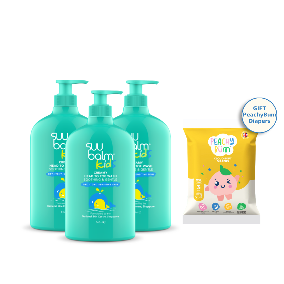 Kids Creamy Head To Toe Wash (Soothing & Gentle) Bundle