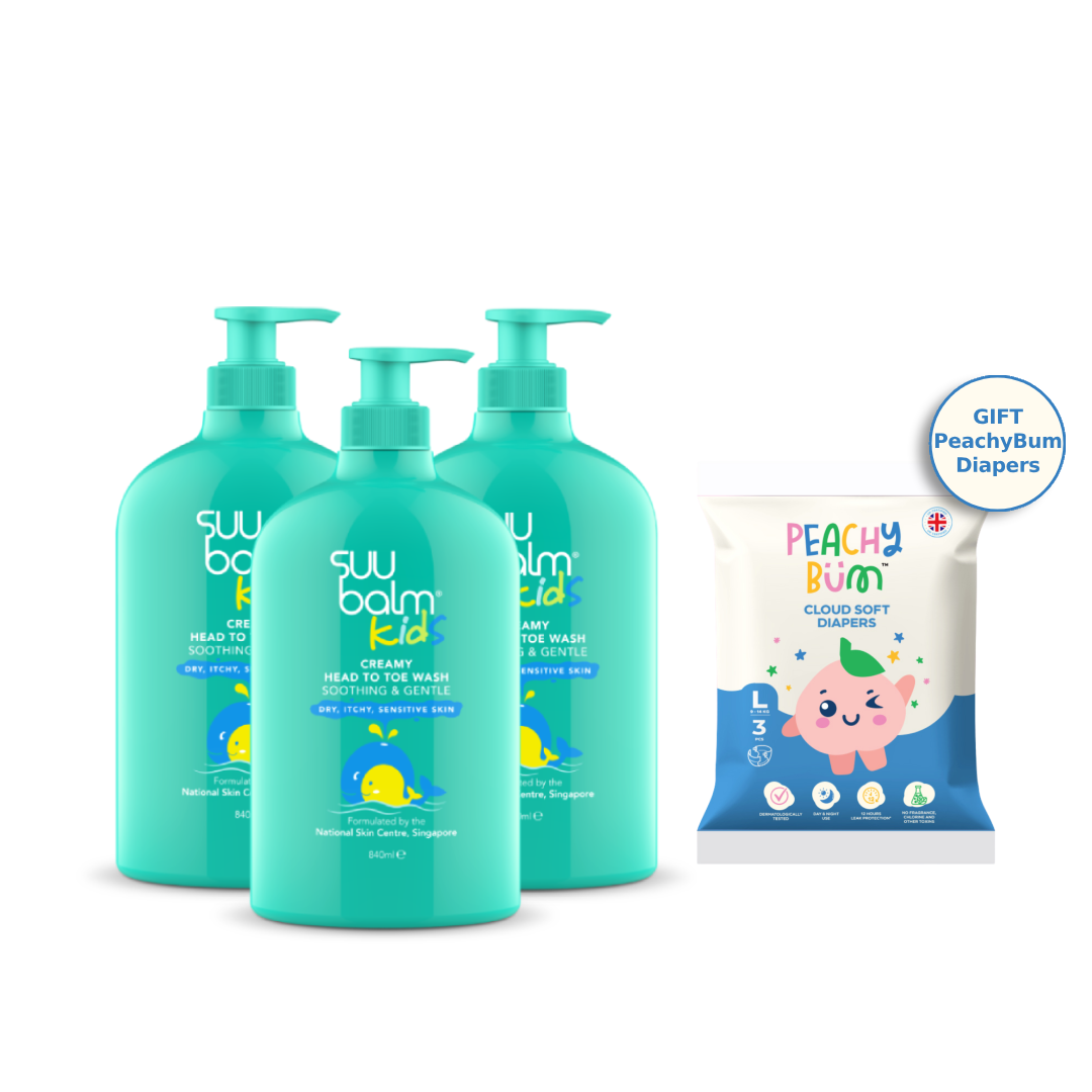 Kids Creamy Head To Toe Wash (Soothing & Gentle) Bundle