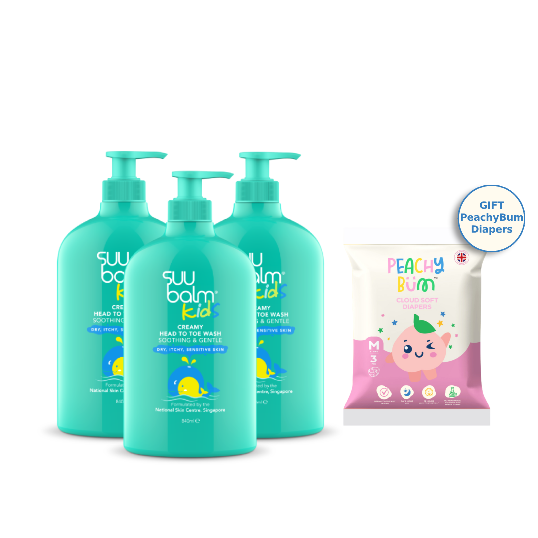 Kids Creamy Head To Toe Wash (Soothing & Gentle) Bundle