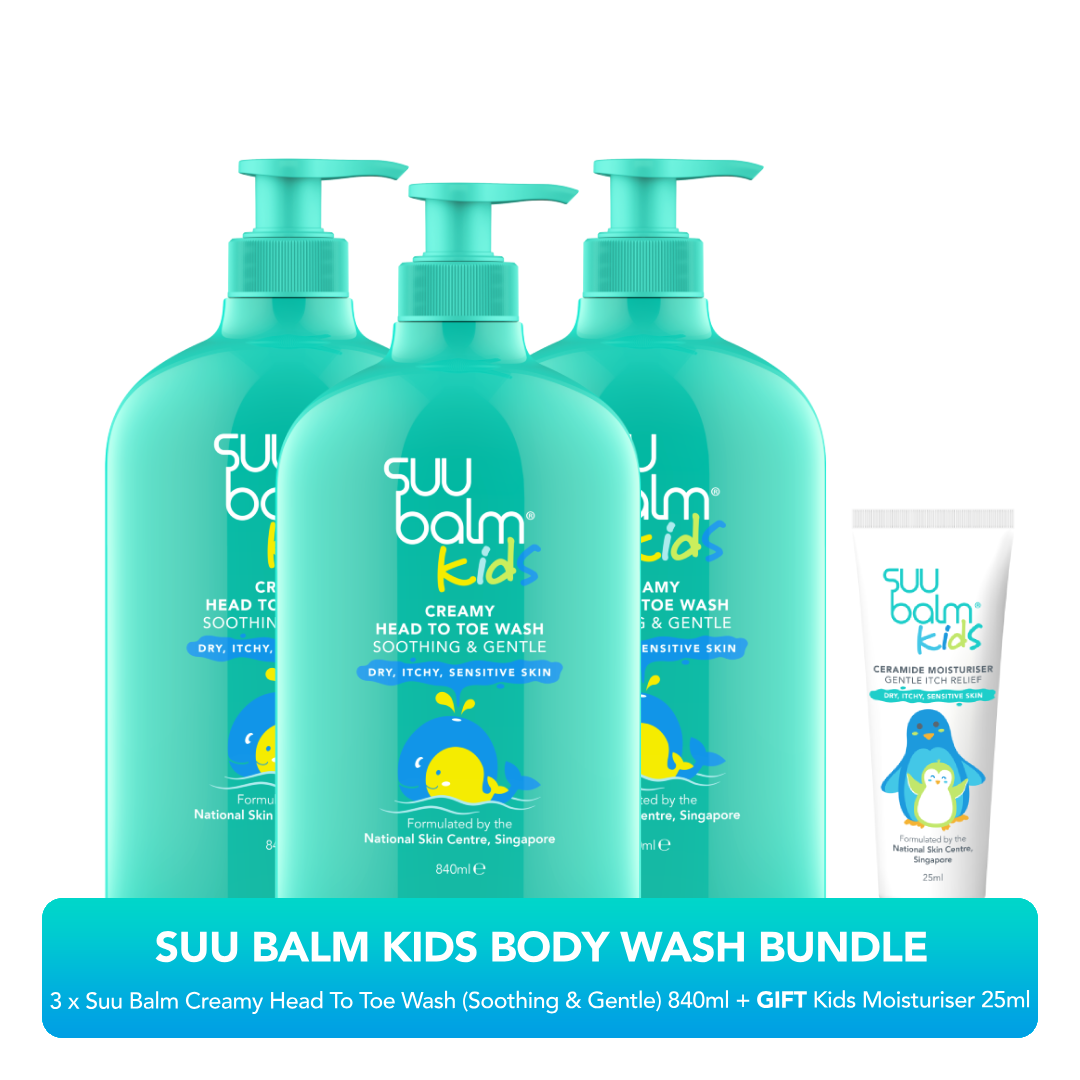 Suu Balm Kids Creamy Head To Toe Wash (Soothing & Gentle) Bundle