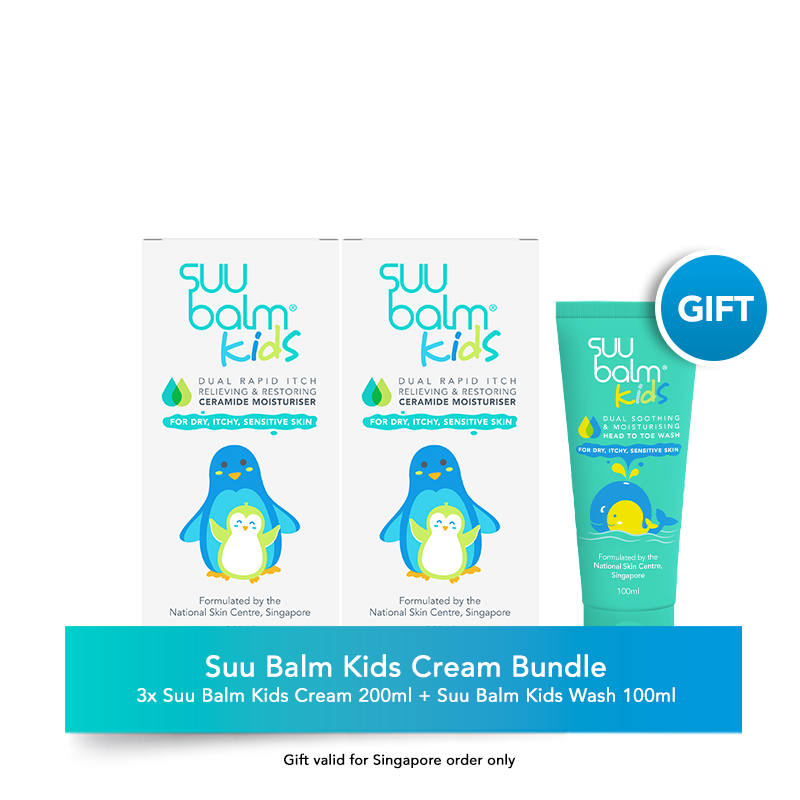 Suu Balm® Kids Dual Rapid Itch Relieving and Restoring Ceramide Moisturiser Value Bundle (2 x 200ml)