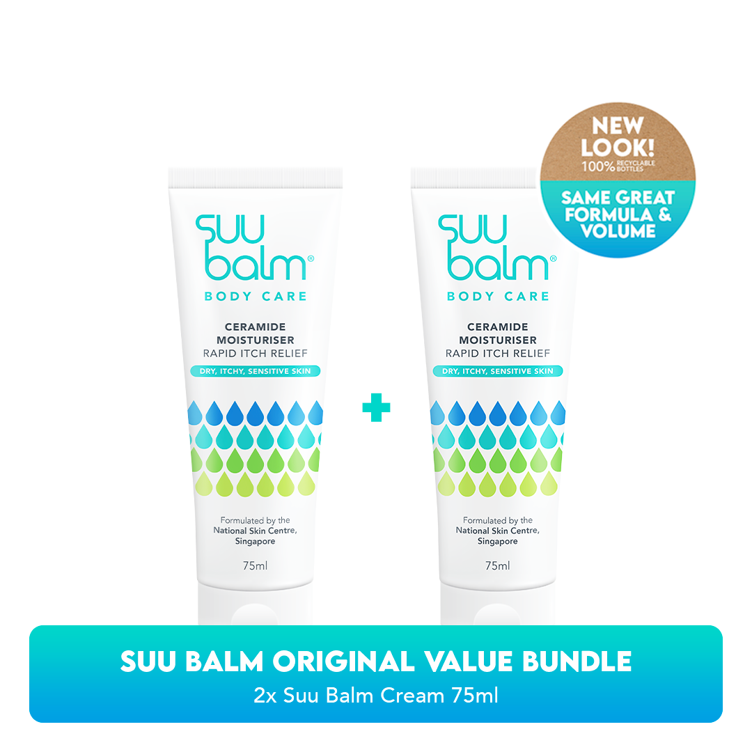 Suu Balm Ceramide Moisturiser (Rapid Itch Relief) Value Bundle 2 x 75ml