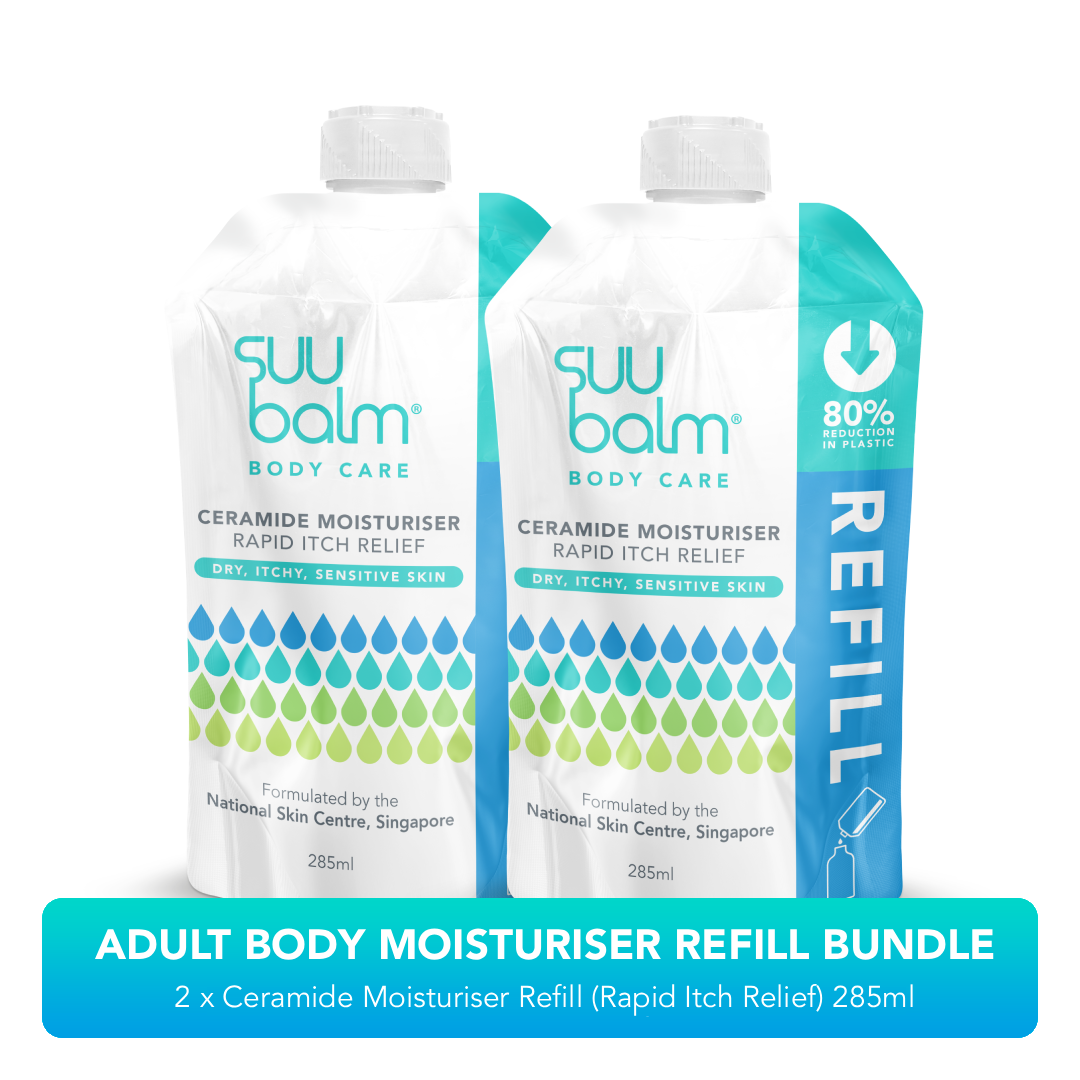 Suu Balm Ceramide Moisturiser (Rapid Itch Relief) Refill Bundle