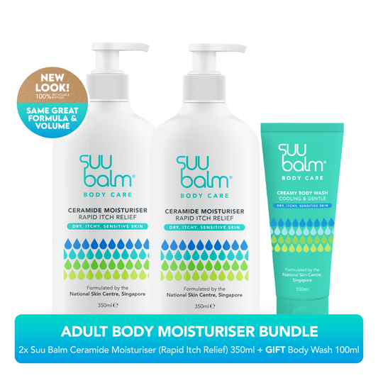Suu Balm Ceramide Moisturiser (Rapid Itch Relief) Value Bundle