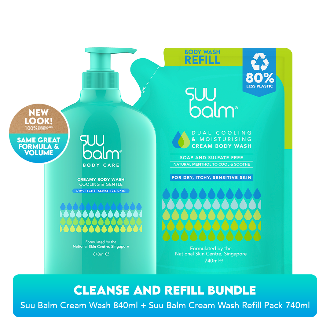 Suu Balm Cleanse and Refill Bundle (840ml wash + 740ml refill)