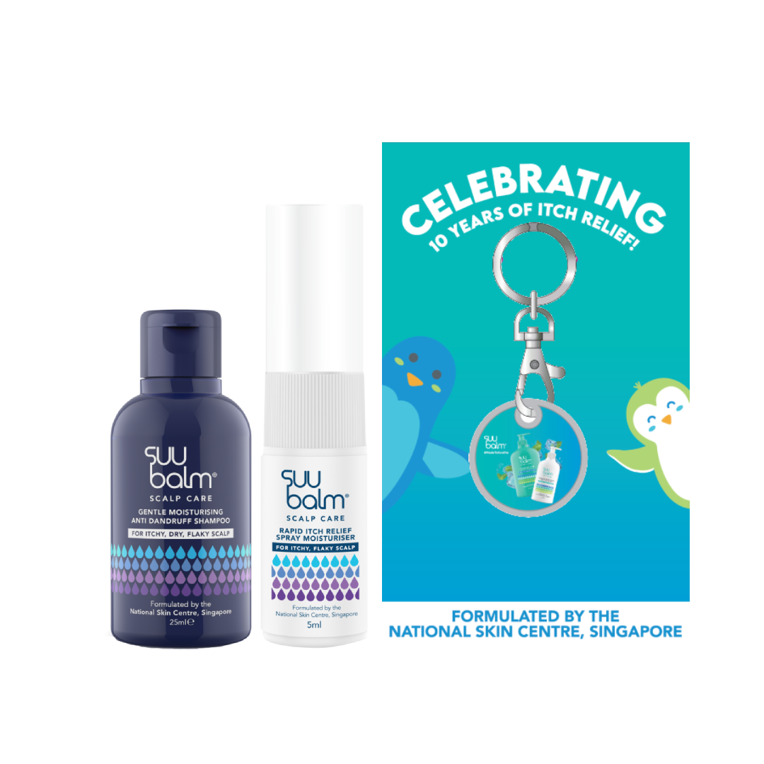 🎁 (Gift / Not For Sale) Suu Balm Scalp Care Travel Kit + Trolley Coin Keychain