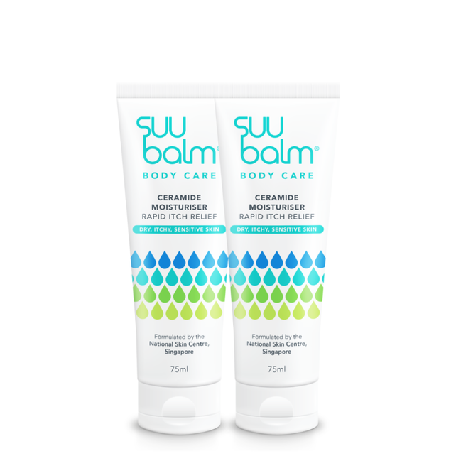 Suu Balm Ceramide Moisturiser Rapid Itch Relief Bundle 2x75ml