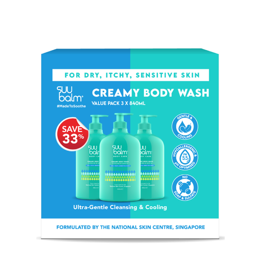 Suu Balm Creamy Body Wash (Cooling & Gentle) Bundle 3 x 840ml