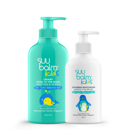Suu Balm Kids Cleanse and Moisturise Bundle (420ml+200ml)