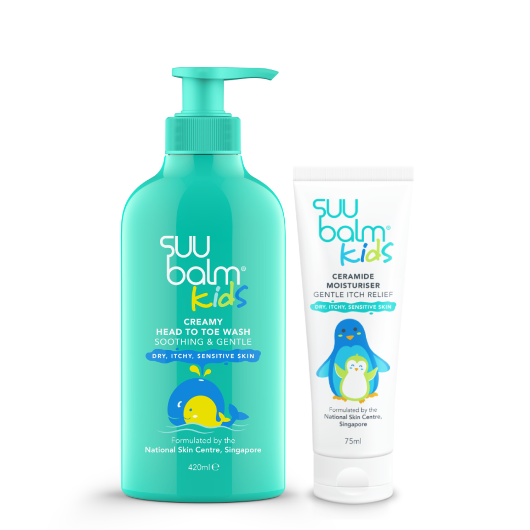 Suu Balm Kids Cleanse and Moisturise Bundle (420ml+75ml)