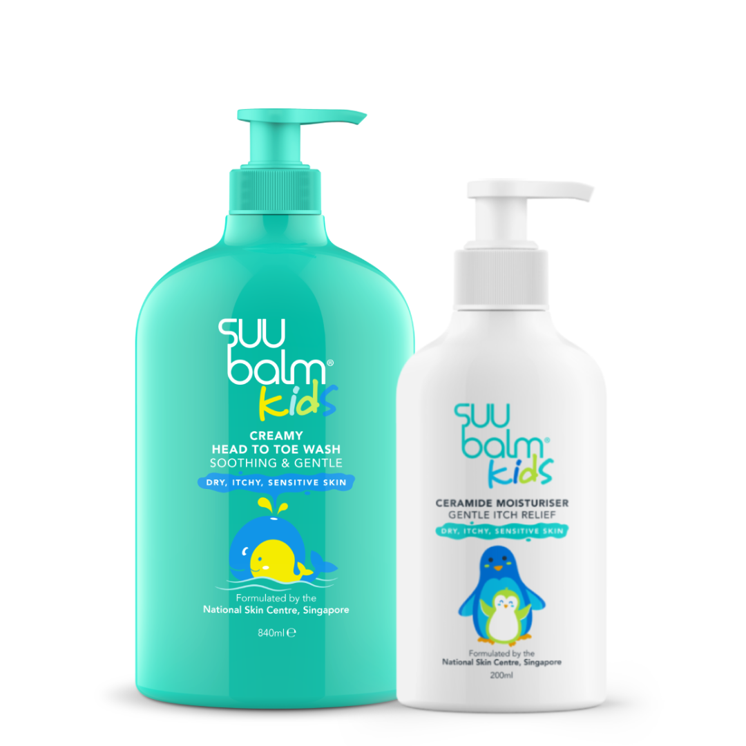 Suu Balm Kids Cleanse and Moisturise Bundle (840ml+200ml)