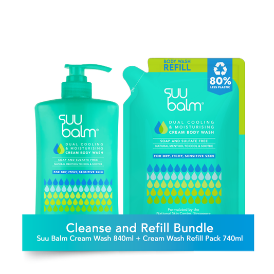 Suu Balm® Cleanse and Refill Bundle (840ml wash + 740ml refill)