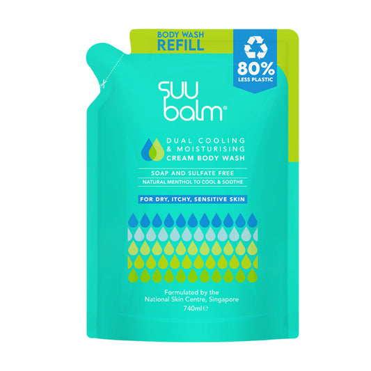 Suu Balm Cream Body Wash Refill Pack Bundle (3 x 740ml)